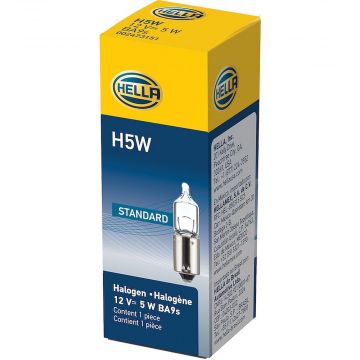 HELLA H5W/H10W/H20W BA9S BASE, Miniature Halogen Bulb